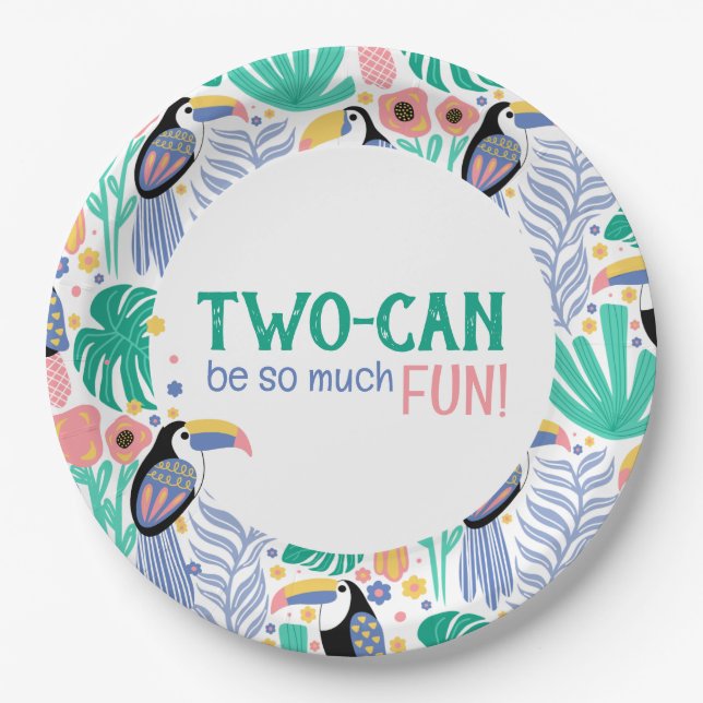 TWO-CAN Be So Much Fun, Birthday Paper Plates (Front)