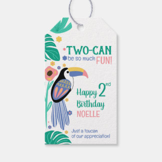 TWO-CAN (Toucan) 2nd Birthday Gift Tags