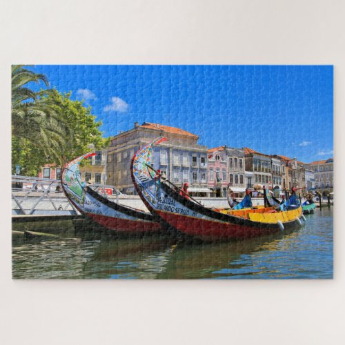 Two canal boats Aveiro Portugal  Jigsaw Puzzle