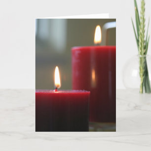 Two Candles Holiday Card