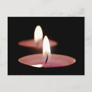 Two candles postcard