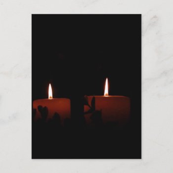 Two Candles Postcard by toots1 at Zazzle