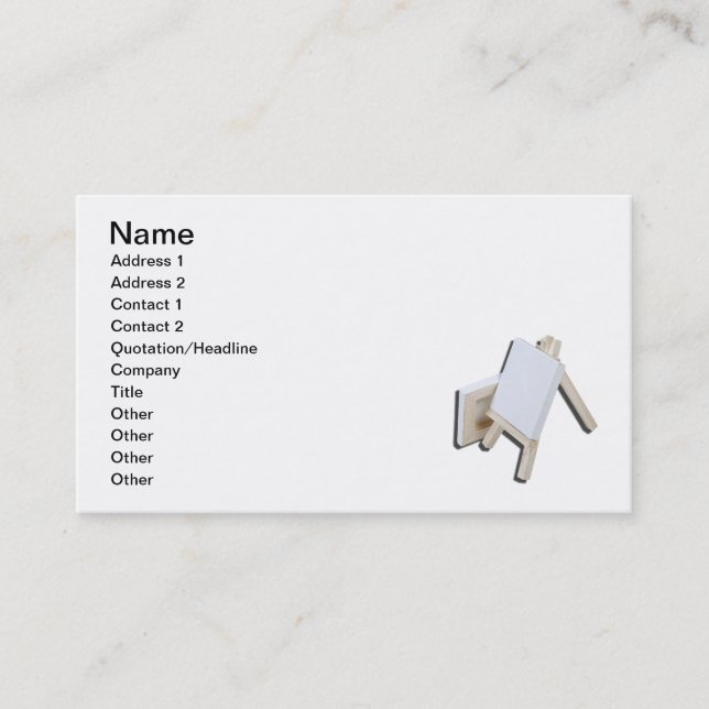 Two Canvas Easel Business Card (Front)