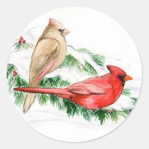 2,000+ Cardinal Bird Stickers and Cardinal Bird Sticker Designs | Zazzle