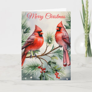 Two Cardinals Holiday Card