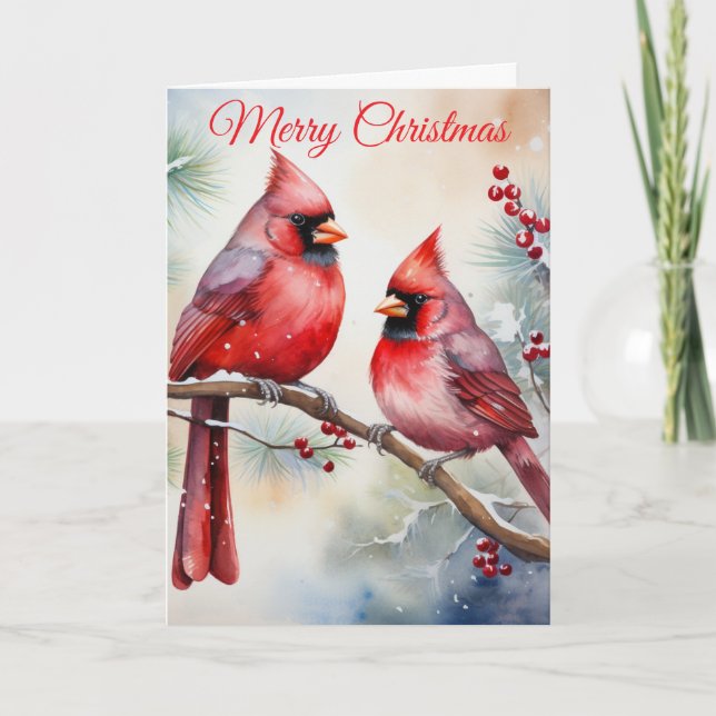 Two Cardinals Holiday Card (Front)
