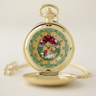 Gold Louisville Cardinals Pocket Watch