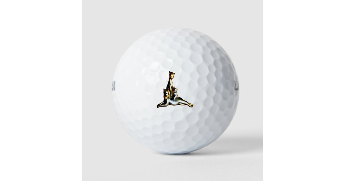 Two Cats And A Kitten Golf Balls Zazzle Com