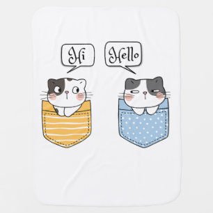 two cats baby blanket