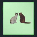 Two Cats Bandana<br><div class="desc">A black cat and a calico cat decorate this cute bandana</div>