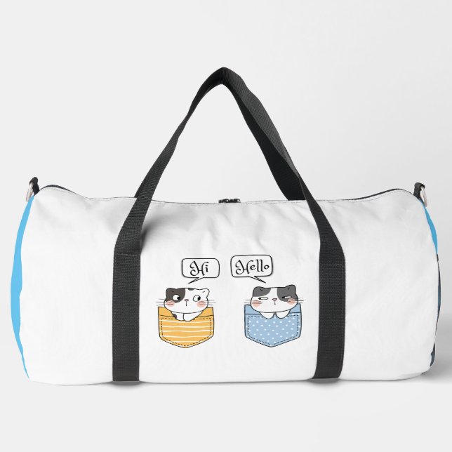 two cats duffle bag (Front)