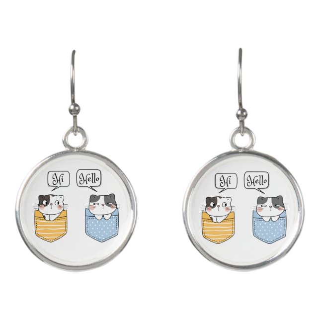 two cats earrings (Front)