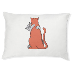 Two Cats Embrace Friendship Pet Bed