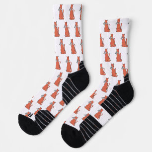 Two Cats Embrace Friendship Socks