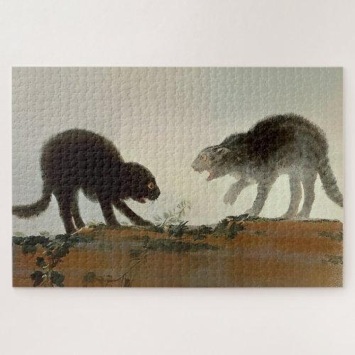 Two Cats Fighting by Francisco Goya Jigsaw Puzzle