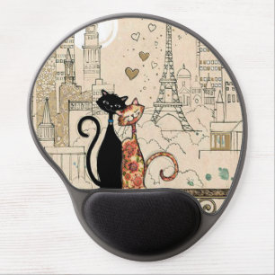 Two Cats in Love Gel Mouse Pad