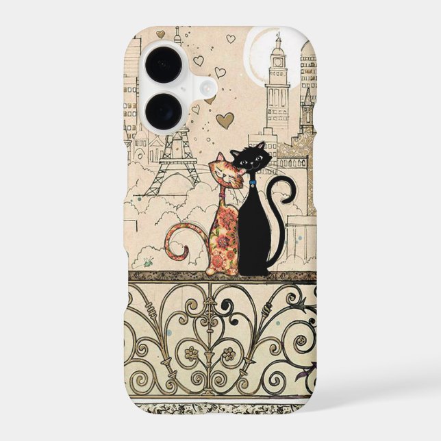 Two Cats in Love Iphone Case (Back)