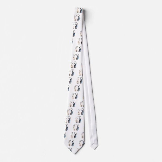 Two Cats in Love Neck Tie (Front)