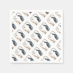Two Cats in Love Paper Napkins