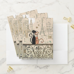 Two Cats in Love Pocket Folder