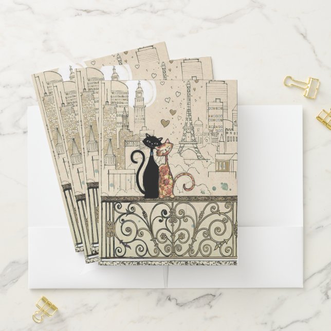 Two Cats in Love Pocket Folder (In Situ)