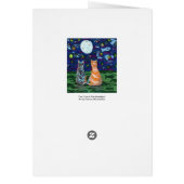 Two Cats in Moonlight Art Cards (Back)