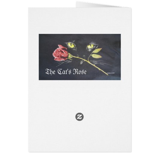 Two cats in the bushes card (Back)