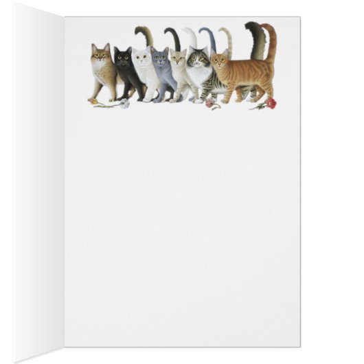 Two cats in the bushes card (Inside (Right))