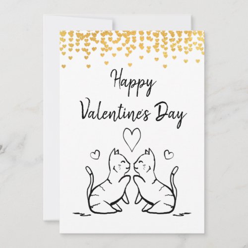 Two Cats Kissing _ Happy Valentines Day Card