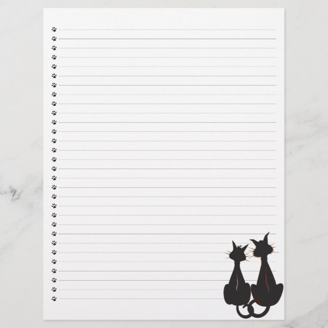 Two Cats Lined Letterhead (Front)