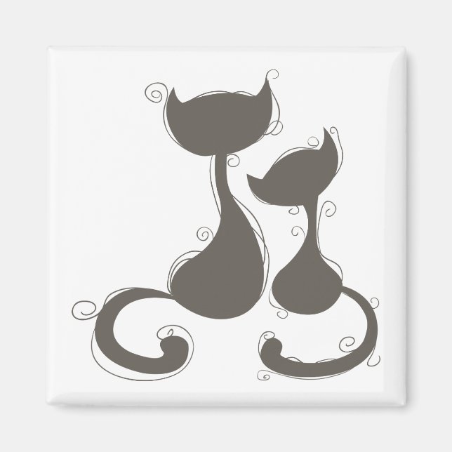 Two Cats Magnet (Front)