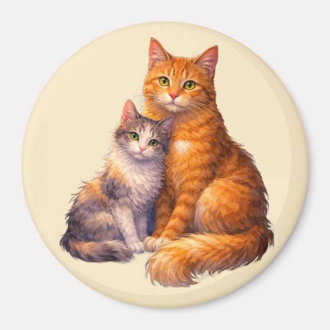 Two Cats Magnet (Front)