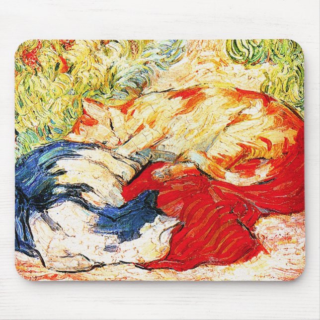 Two Cats Mouse Pad (Front)