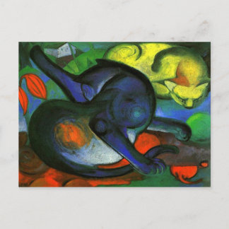 Two Cats Painting Postcard