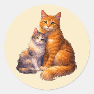 Two Cats Stickers