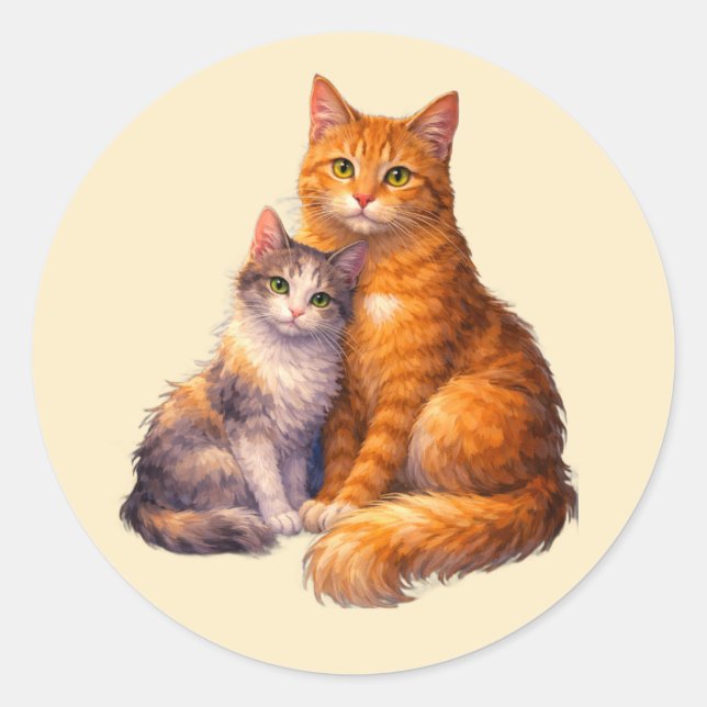 Two Cats Stickers (Front)