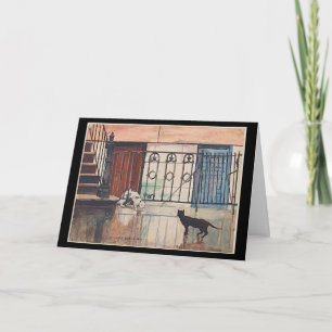 Two Cats, Stuart Davis, Card