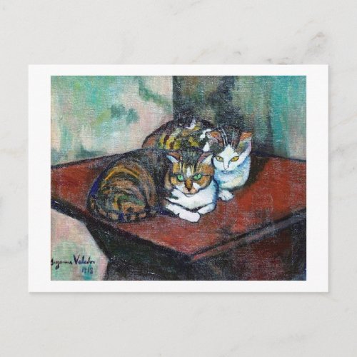 Two Cats Suzanne Valadon Postcard