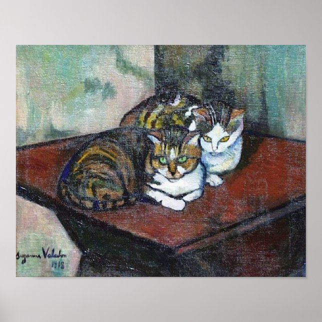 Two Cats, Suzanne Valadon Poster (Front)