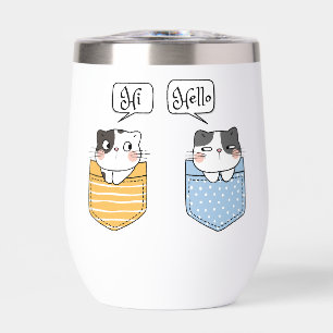 two cats thermal wine tumbler