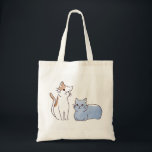 Two cats tote bag<br><div class="desc">Create your own cheap tote back for Zazzle! Use the design tool to upload your own artwork, design, or photos to make one of the kind and cheap tote backs. You can also add text using a great font to examine your design. When you give instructions, customize the cheap tote...</div>