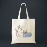 Two cats tote bag<br><div class="desc">Create your own cheap tote back for Zazzle! Use the design tool to upload your own artwork, design, or photos to make one of the kind and cheap tote backs. You can also add text using a great font to examine your design. When you give instructions, customize the cheap tote...</div>