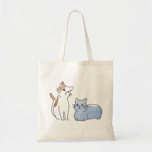 Two cats tote bag