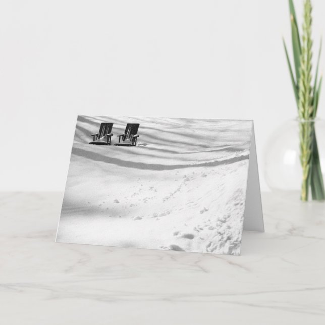 Two Chairs Buried In Snow Card (Front)