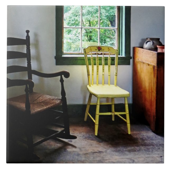 Two Chairs in Kitchen Ceramic Tile (Front)