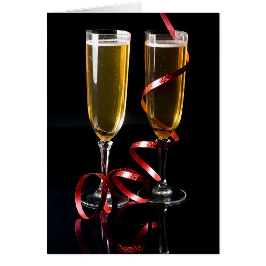 two champagne flute cards (Front)