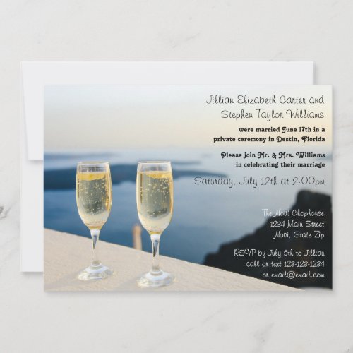 Two Champagne Glasses Photo _ Wedding Announcement