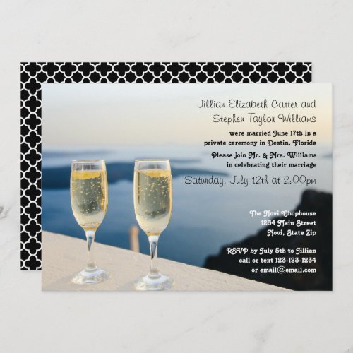 Two Champagne Glasses Photo _ Wedding Announcement