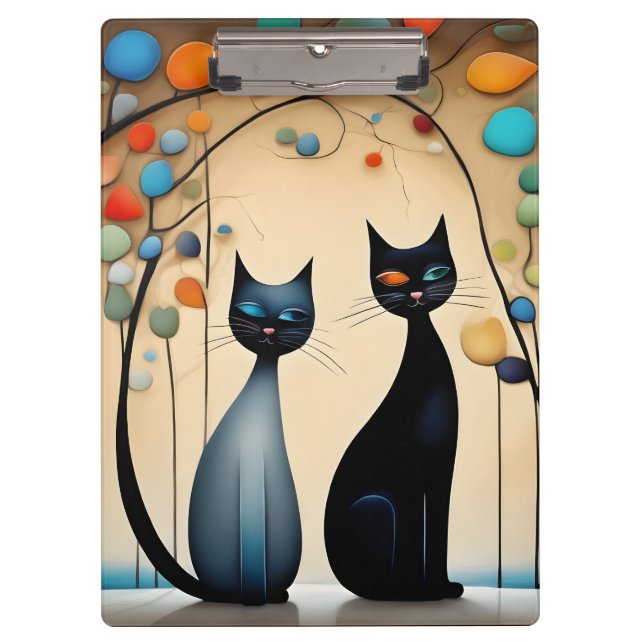  Two Charming Cats Clipboard (Front)