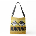 Two checkered racing flags for the competition win crossbody bag Two checkered racing flags for the competition win crossbody bag